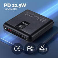 10000mAh Portable Power Bank PD22.5W Quick Charging Fast Charger for Phone Black thumbnail