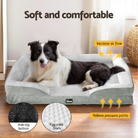 i.Pet Pet Bed Dog Calming Soft Cushion Egg Crate Large Sofa Removable Washable thumbnail