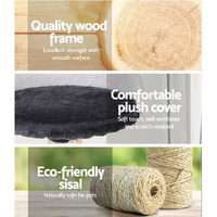 i.Pet Cat Tree 112cm Tower Scratching Post Scratcher Wood Condo House Furniture thumbnail