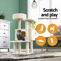 i.Pet Cat Tree 90cm Scratching Post Tower Scratcher Wood Condo House Bed Trees thumbnail