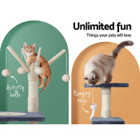 i.Pet Cat Tree 110cm Tower Scratching Post Scratcher Wood Condo House Bed Toys thumbnail
