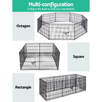 i.Pet 24" 8 Panel Dog Playpen Pet Fence Exercise Cage Enclosure Play Pen thumbnail