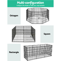 i.Pet 30" 8 Panel Dog Playpen Pet Fence Exercise Cage Enclosure Play Pen thumbnail