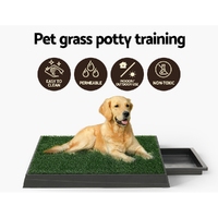 i.Pet Pet Training Pad Dog Potty Toilet Large Portable With Tray Grass 2 Mats thumbnail