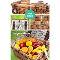 Alfresco 4 Person Picnic Basket Set Storage Blanket thumbnail