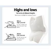 Giselle Bedding Memory Foam Contour Pillow Grey thumbnail