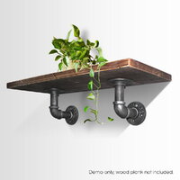 Artiss 8x Floating Pipe Shelf DIY Metal Wall Brackets thumbnail