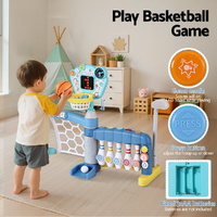 Keezi Kids Basketball Hoop Stand Bowling Baseball Golf Game Sports Toys Set Blue thumbnail