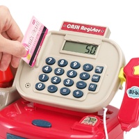 Keezi Kids Cash Register Calculator Pretend Play Shops Money Checkout Toys Set thumbnail