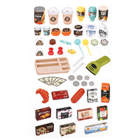 Keezi Kids Pretend Role Play Grocery Supermarket 52 Piece Playset Cash Register thumbnail