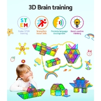Keezi 100pcs Kids Magnetic Tiles Blocks Building Educational Toys Children Gift thumbnail