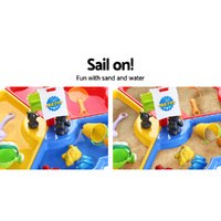 Keezi Kids Sandpit Pretend Play Set Outdoor Sand Water Table Beach Toy thumbnail