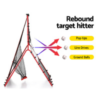 Everfit Baseball Net Rebound Pitching Kit Target Hitter 2 in 1 Training Aid thumbnail