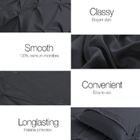 Giselle Bedding Quilt Cover Set Diamond Pinch Black King thumbnail