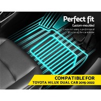 Weisshorn Car Rubber Floor Mats Compatible For Toyota Hilux Dual Cab 2015-2022 thumbnail