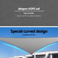 Instahut Shade Sail Cloth Shadecloth Canopy Triangle 280gsm 5x5x7.1m thumbnail