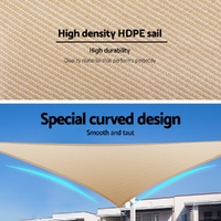 Instahut Shade Sail Cloth Shadecloth Triangle Sun Canopy 3.6x3.6x3.6M thumbnail