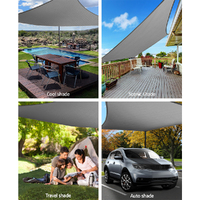 Instahut Shade Sail 4x6m Rectangle 280GSM 98% Grey Shade Cloth thumbnail