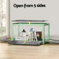 Artiss Storage Box Container Foldable Stackable 5 Sides Open Transparent 140L thumbnail