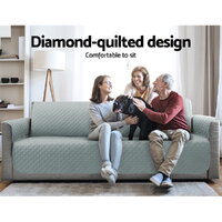 Artiss Sofa Cover Couch Covers 3 Seater 100% Water Resistant Grey thumbnail