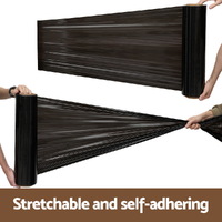 500mm x 400m Stretch Film Pallet Shrink Wrap 1 Roll Package Use Plastic Black thumbnail