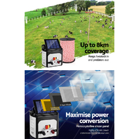 Giantz Fence Energiser 8KM Solar Powered Electric 500M Poly Rope thumbnail