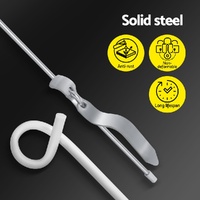 Giantz 20x Electric Fence Pigtail Posts Steel Tape Fencing thumbnail