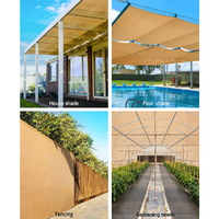 Instahut 50% Shade Cloth 3.66x10m Shadecloth Sail Heavy Duty Beige thumbnail