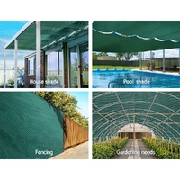 Instahut 50% Shade Cloth 3.66x10m Shadecloth Wide Heavy Duty Green thumbnail