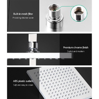 Cefito 8'' Rain Shower Head Set Handheld Square High Pressure Chrome thumbnail