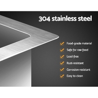 Cefito Handmade Kitchen Sink Stainless steel Sink 44cm x 45cm thumbnail