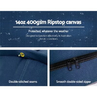 Weisshorn Double Swag Camping Swags Canvas Free Standing Dome Tent Dark Blue thumbnail