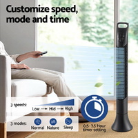 Devanti Tower Fan Oscillating 3 Speeds with Remote 91cm thumbnail
