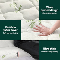 Giselle Bedding Mattress Topper Pillowtop Bamboo 7.5cm King thumbnail