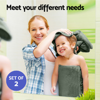 2 Pack Bath Sheets Set Cotton Extra Large Towel Green thumbnail