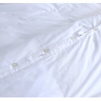 Elan Linen 100% Egyptian Cotton Vintage Washed 500TC White Queen Quilt Cover Set thumbnail
