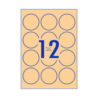 AVERY Label Rd Brn 60mm 12Up Pack of 15 thumbnail