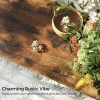 Console Table Metal Frame Rustic Brown thumbnail
