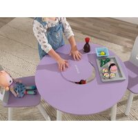 Round Table and 2 Chair Set for children (Lavender) thumbnail