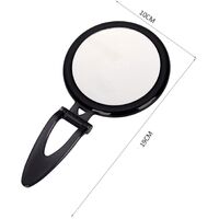 20X Magnifying Hand Mirror Two Sided Use for Makeup Application, Tweezing, and Blackhead/Blemish Removal (10 cm Black) thumbnail