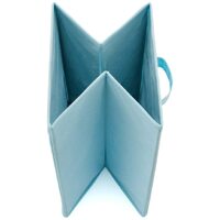 Pack of 6 Foldable Fabric Basket Bin Storage Cube for Nursery, Office and Home Decor (Baby Blue) thumbnail