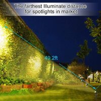 3 x LED Spotlights Powered Solar Garden Lights Outdoor Waterproof (Warm White) thumbnail