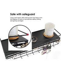 Wall Mounted Classic Black Iron Designer for Cosmetics and Jewelry Storage Shelf thumbnail