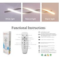 Modern LED Chandelier Lighting (Grey, L120cm) thumbnail