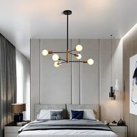Sputnik Chandelier Modern Industrial, 6-Light , Black & Gold thumbnail
