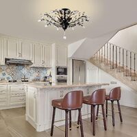 Crystal Ceiling Light Vintage Chandelier, 5 Lights thumbnail