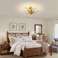 Crystal Chandelier Vintage, 4 Lights, Gold thumbnail