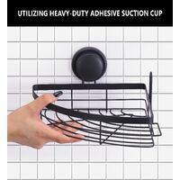 2 Pack Round Corner Shower Caddy Shelf Basket Rack with Premium Vacuum Suction Cup No-Drilling for Bathroom and Kitchen thumbnail