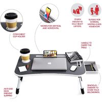 Laptop Bed Desk with Storage and foldable legs for Adults, Kids & Home Office thumbnail