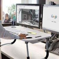 Laptop Bed Desk with Storage and foldable legs for Adults, Kids & Home Office thumbnail